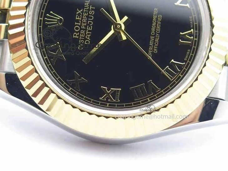 MiroTime 0324 DateJust II 41mm SS YG BP Maker Best Edition Black Roman Dial On Jubilee Bracelet A DailyWear 3665